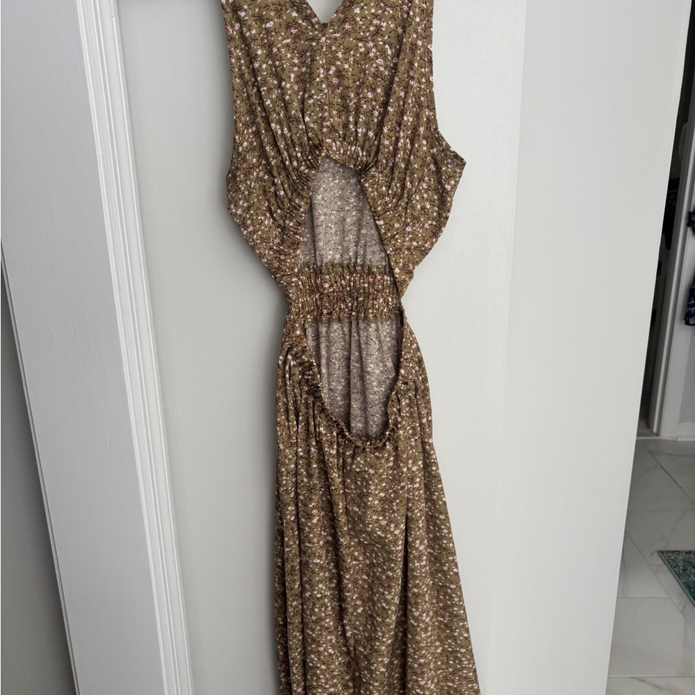 Floral Cutout Maxi Dress